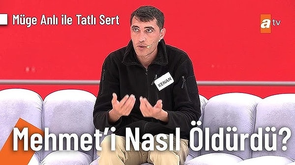 Sonunda canlı yayında Tural'ı öldürdüğünü kabul etti. Ancak cinayeti anlatırken de yalan söylediği ortaya çıktı. Görseli