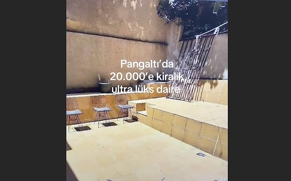 Bahçe katı diye belirtilen evin bahçesi, bahçeye benzetilemedi.