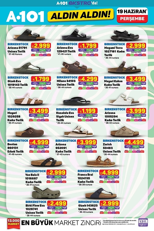 Birkenstock terlik modelleri