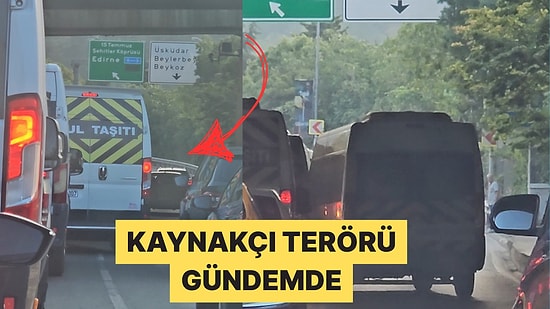 Bağlantı Yollarında Kaynak Yapan Servis Şoförleri İnsanları Çileden Çıkardı