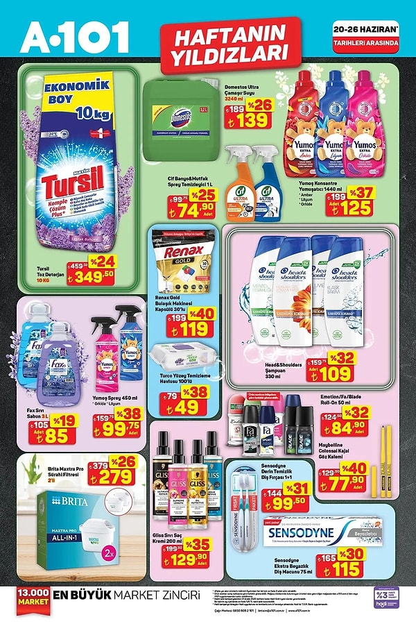 Tursil Toz Deterjan 10 Kg 349,50 TL Görseli