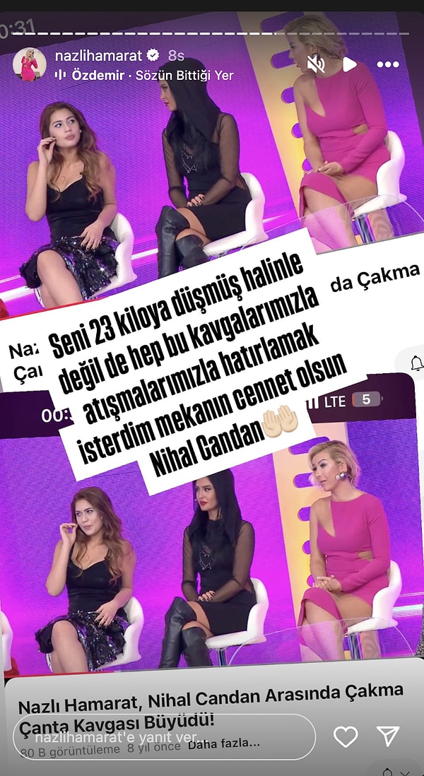İşte Nazlı Hamarat'ın o paylaşımları: