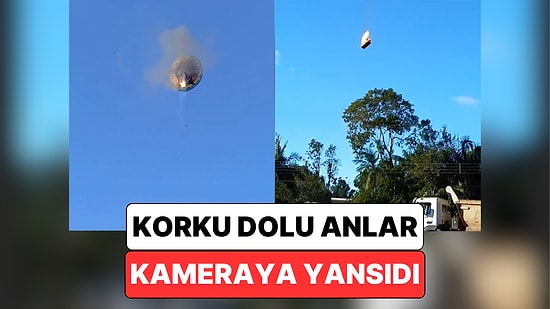 Dehşet Anları Kameraya Yansıdı: Brezilya'da Bir Sıcak Hava Balonu Havada Alev Alarak Düştü