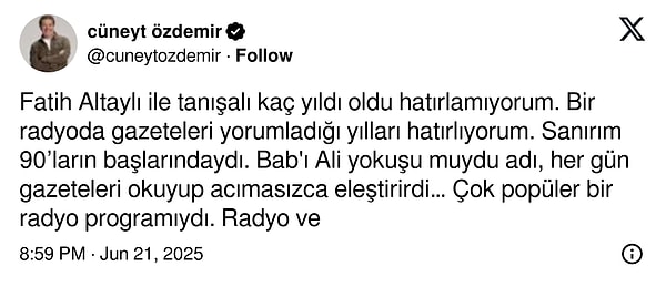 Cüneyt Özdemir’in paylaşımı 👇 Görseli
