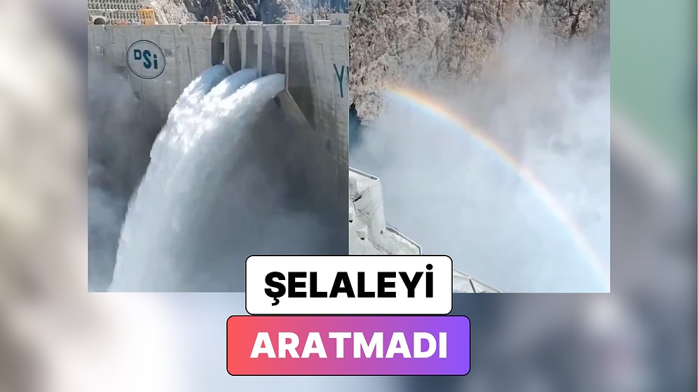 Yusufeli Barajı'nda Biriken Fazla Su Serbest Bırakılınca Ortaya Harika Bir Görüntü Çıktı