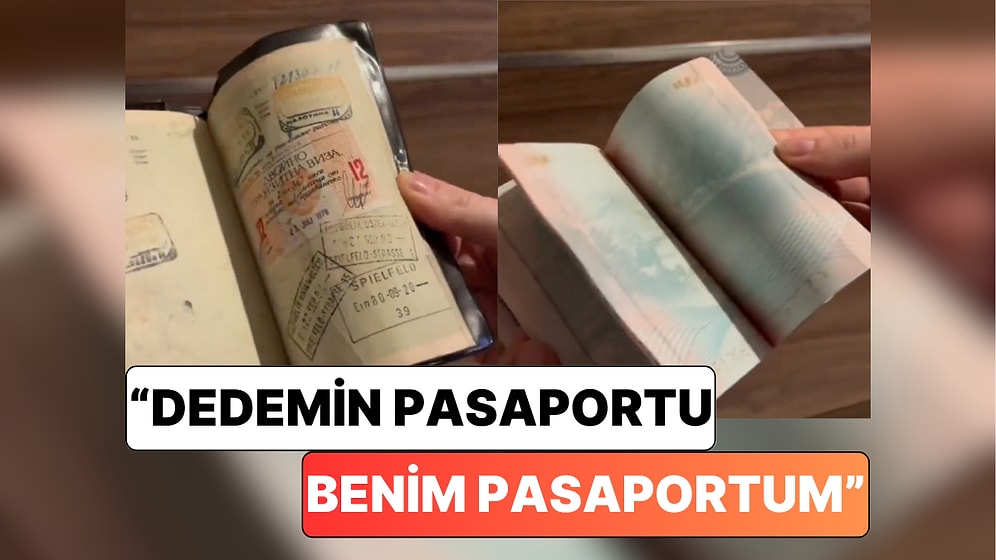 Bir Genç Dedesinin 70'li Yıllardan Kalma Pasaportu ile Kendi Pasaportunu Karşılaştırdı