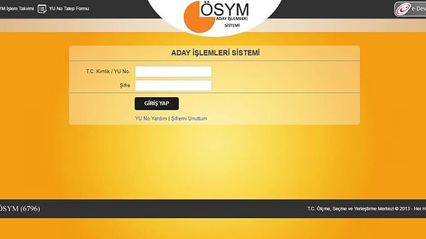 Üniversite Sınav Sonucu Sorgulama Ekranı