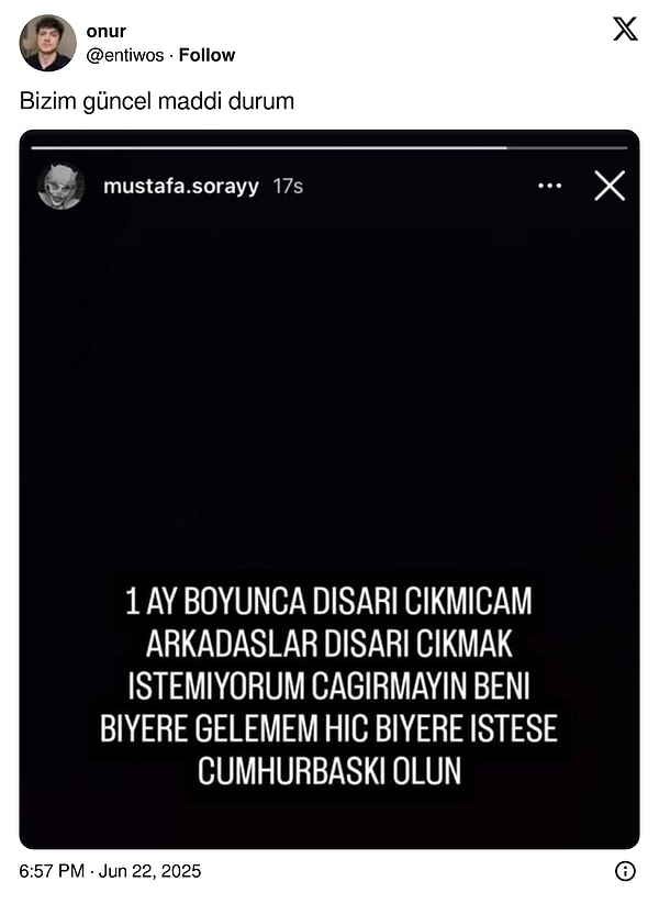 Durumlar malum.