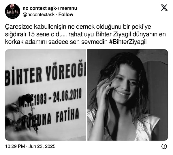 İşte Bihter Ziyagil'in 15. ölüm yıl dönümüne gelen yorumlar: Görseli