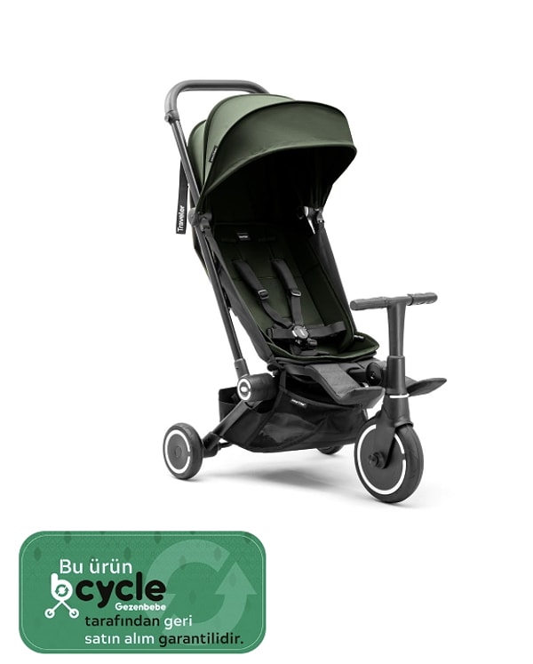 2. Dünyada Bebek Bisikletine Dönüşen Tek Kabin Boy Bebek Arabası: SmarTrike Traveler