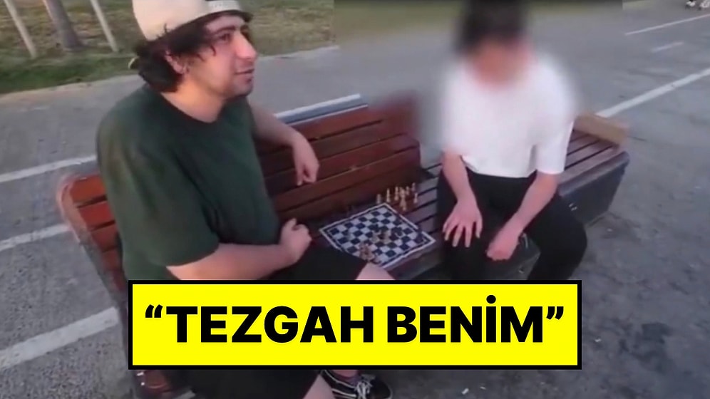 Kadıköy’de Bir Kişi Bankta Satranç Oynayan Gençleri “Tezgah Benim” Diyerek Kaldırmak İstedi