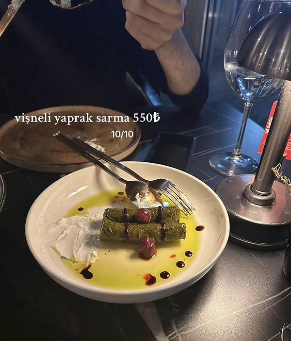 Bir TikTok kullanıcısı, Mehmet Yalçınkaya'nın restoranı MYK Gastro Arena'ya gitti. Görseli