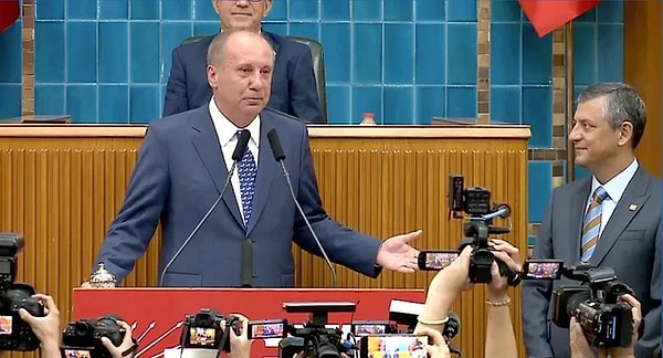 Muharem İnce, bugün CHP’nin Meclis’teki grup toplantısına katılarak yeniden CHP’ye geri dönmüştü.
