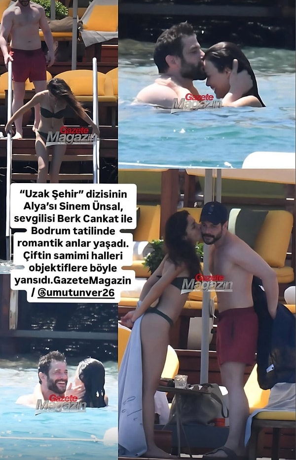 Sinem Ünsal ve Berk Cankat geçtiğimiz gün de Gazete Magazin'den Umut Enver'in objektifine aşk kokan karelerle yakalanmıştı.