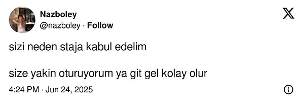 Şöyle dürüst stajyerler lazım.