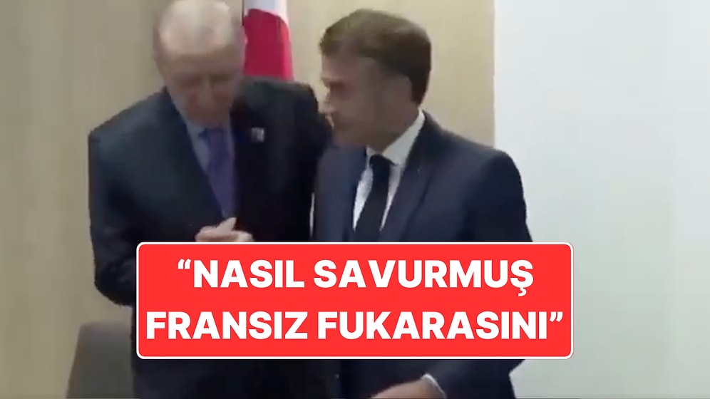 Cumhurbaşkanı Erdoğan ile Macron’un Selamlaşma Anı Sosyal Medyada Gündem Oldu