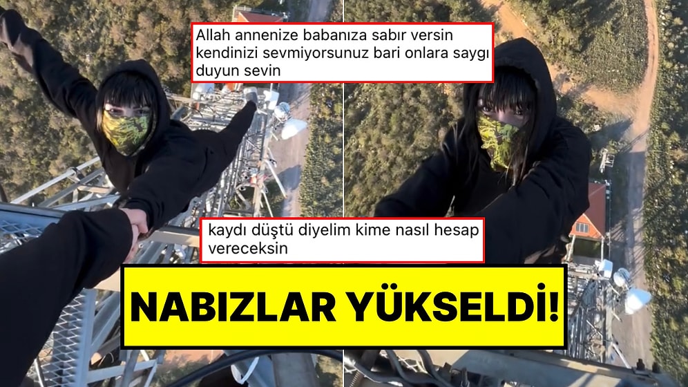 Önlem Almadılar! Elektrik Direğine Tırmanan Genç, Kız Arkadaşını Aşağıya Doğru Salladı