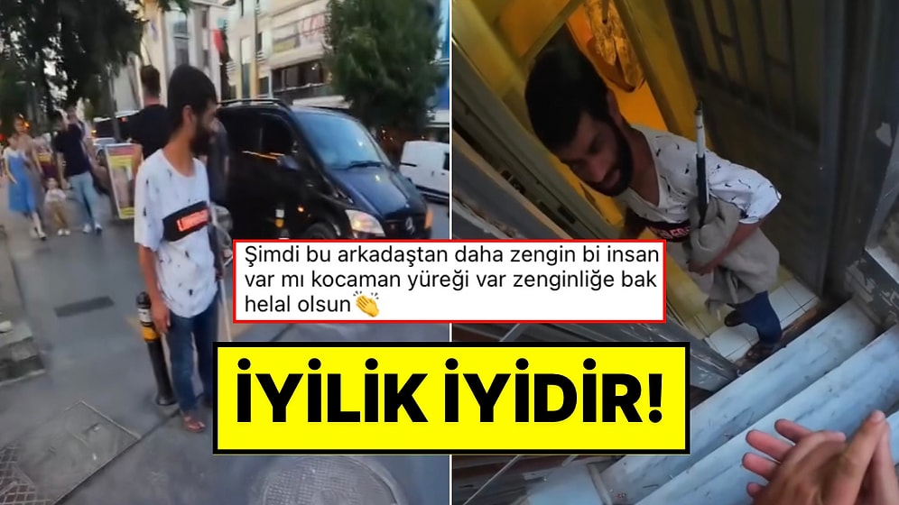 İyi İnsanlar İyi ki Var! Bir Kurye, Yanlış Yerde İnerek Evini Bulamayan Görme Engelli Vatandaşa Yardım Etti