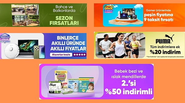 Hepsiburada'da öne çıkan ve en çok tıklanan indirim linkleri 👇🏽