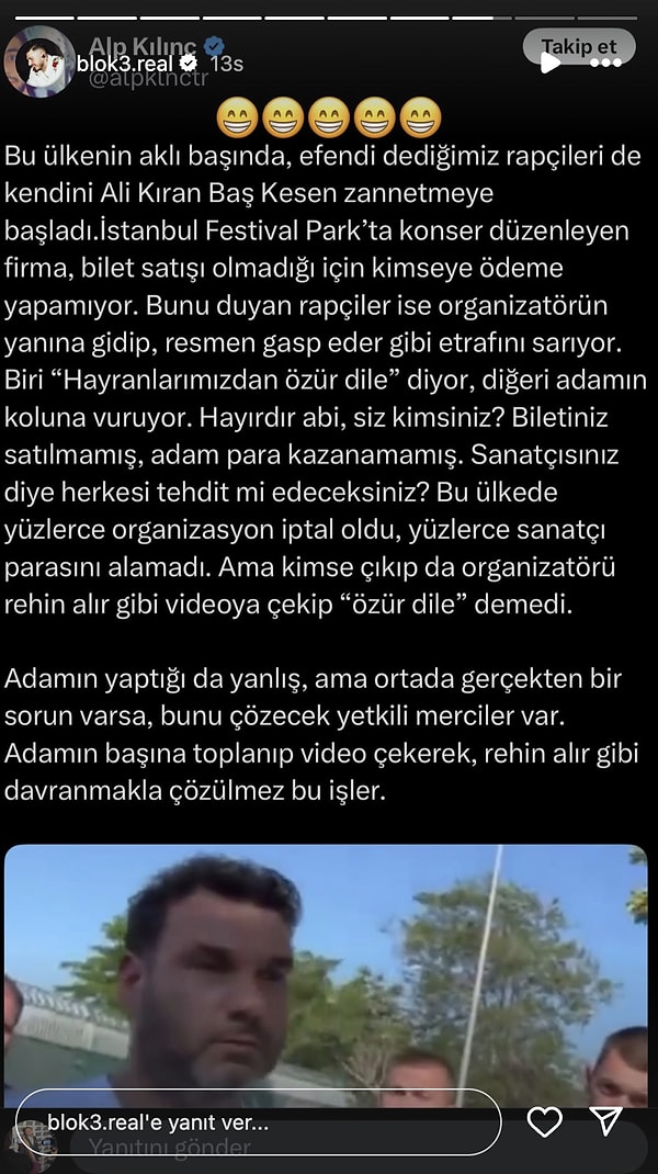 Sosyal medyada da Blok3'ün bu paylaşımları çok konuşuldu.