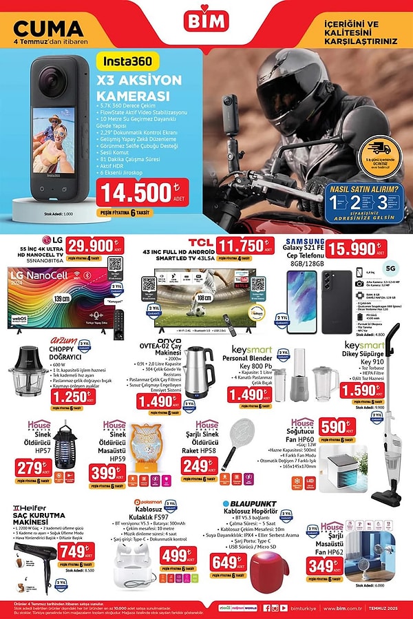 Insta360 X3 Aksiyon Kamerası 14.500 TL