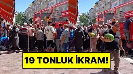 Niğde’de Hayırsever Esnaftan Vatandaşa 19 Ton Karpuz İkramı!