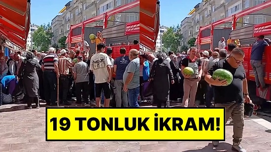 Niğde’de Hayırsever Esnaftan Vatandaşa 19 Ton Karpuz İkramı!
