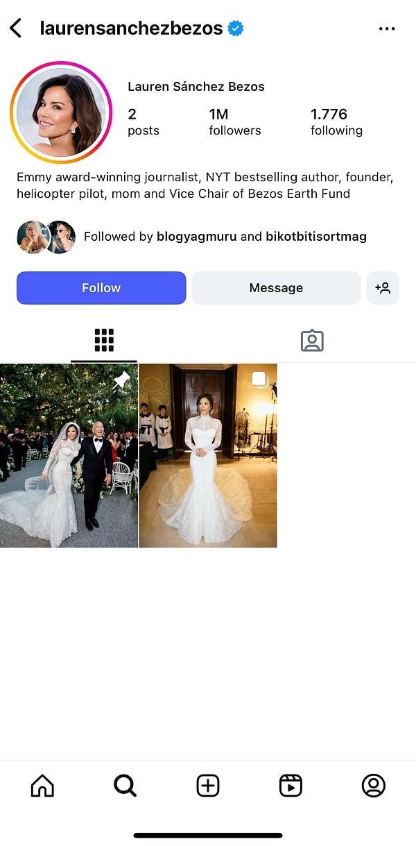 Öte yandan Lauren Sanchez düğünün hemen ardından sosyal medya profilini yeniden düzenleyerek, soyadının yanına Bezos'u ekledi.