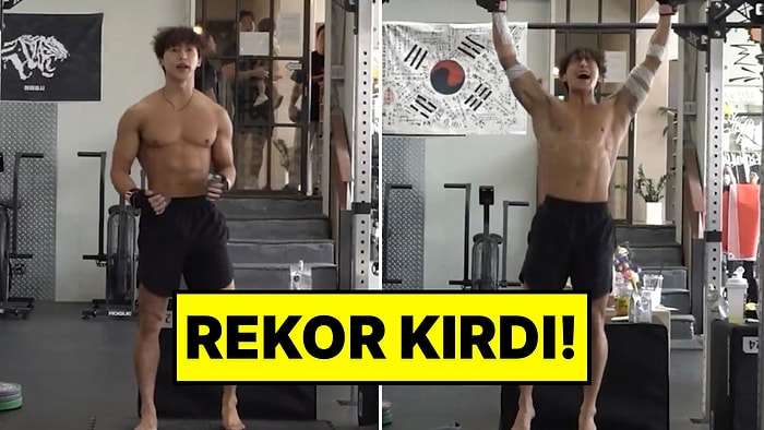 Şov Vakti: 24 Saatte 11 Bin 707 Barfiks Çekerek Dünya Rekoru Kıran Koreli Oh Yohan!