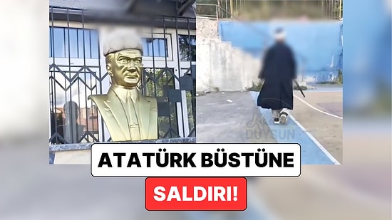 İzmit'te Tepki Çeken Görüntüler: Bir Şahıs Atatürk Heykeline Hakaretler Ederek Saldırıda Bulundu