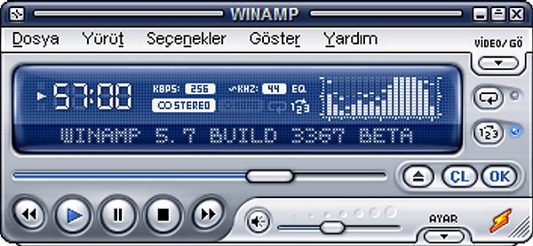 5. Gözümüzün bebeği: Winamp