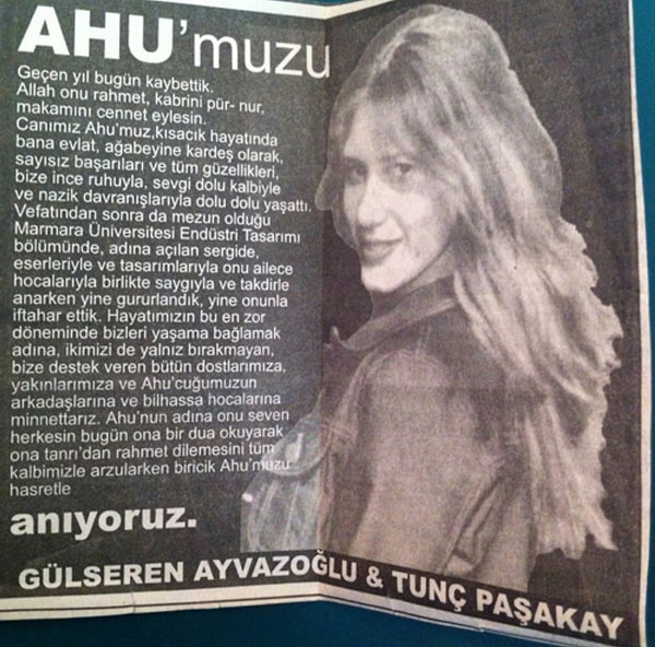 O gece Ahu, odasında kendini astı.
