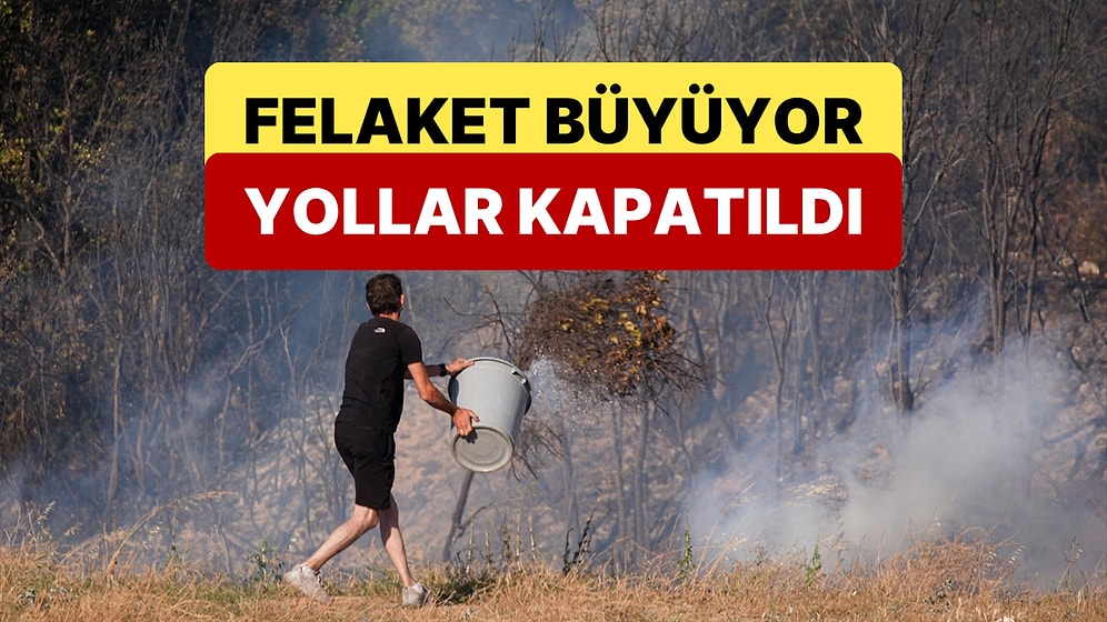 İzmir'de Yangın Felaketinin Boyutu Genişliyor, Bazı Yollar Trafiğe Kapatıldı