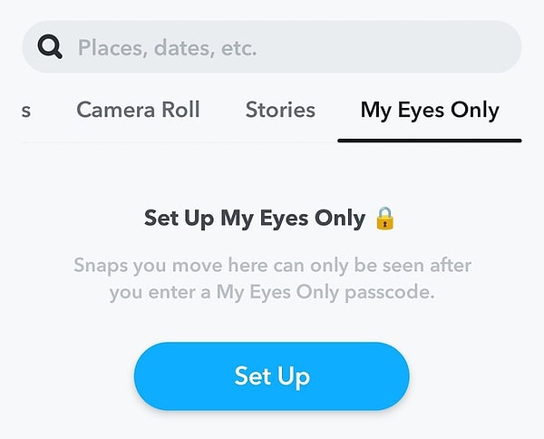 1. "My Eyes Only" özelliğiyle Snapchat gizli bir klasöre sahip. 🔐
