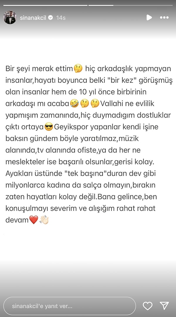 Herkes “Şimdi ne olacak?” diye merak ederken, Sinan Akçıl’dan ilk açıklama jet hızıyla geldi.