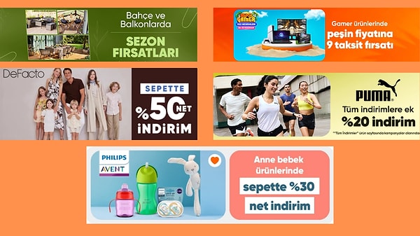 Hepsiburada'da öne çıkan ve en çok tıklanan indirim linkleri 👇🏽