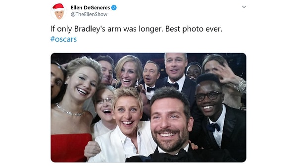 7. Ellen DeGeneres bu tweet'i ne zaman atmış olabilir?