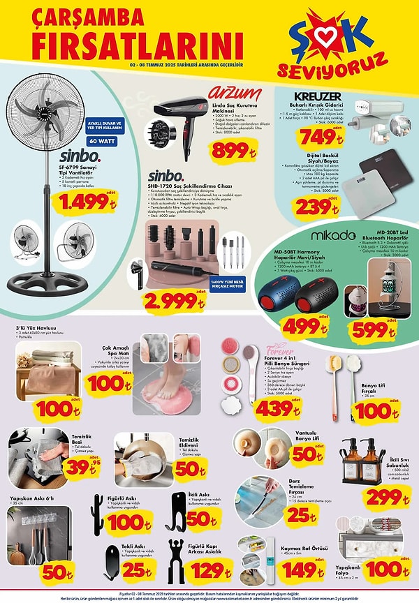 Sinbo Sanayi Tipi Vantilatör 1.499 TL,