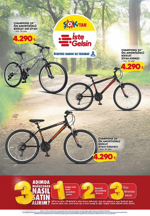 Champions 24'' Ön Amortisörlü Bisiklet 4.290 TL
