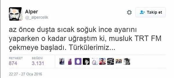 7. Duşta sıcak-soğuk su ayarı yapmanın o büyük zorluğu.
