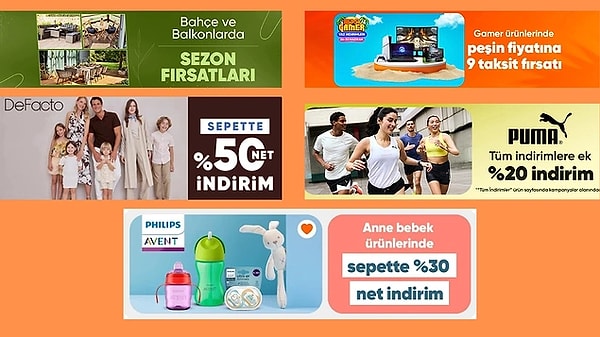 Hepsiburada'da öne çıkan ve en çok tıklanan indirim linkleri 👇🏽