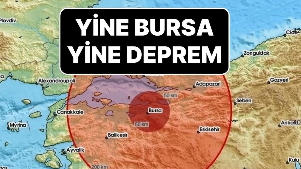 İstanbul'da Hissedilen Bir Deprem Daha Meydana Geldi: Bursa'da 1 Saat Arayla İkinci Deprem