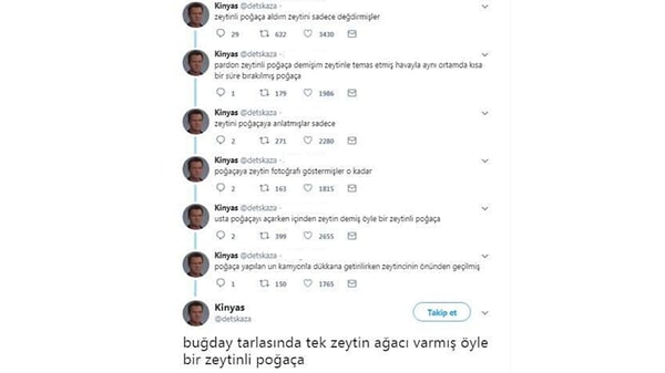 4. Zeytinli poğaçayla ilgili bu tweet hangi yıla ait?