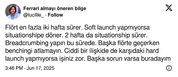 Bir kullanıcı, flört döneminin nasıl olması gerektiğini böyle anlattı.