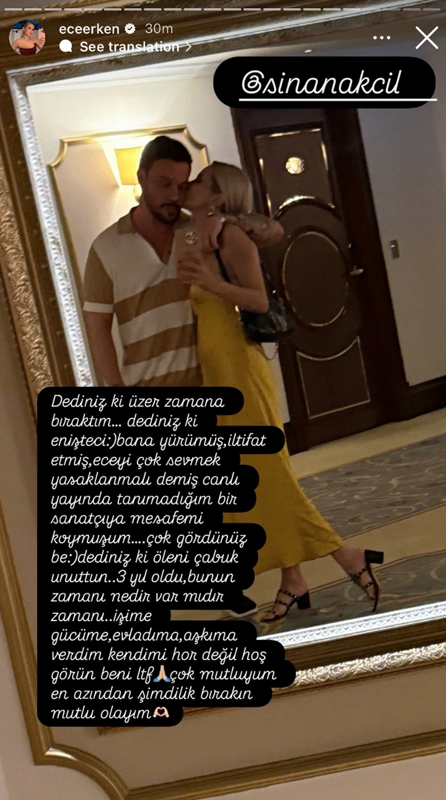 Ece Erken, Sinan Ak��l'la Ya�ad��� A�ka Gelen Sert Ele�tirilere Cevap Verdi!