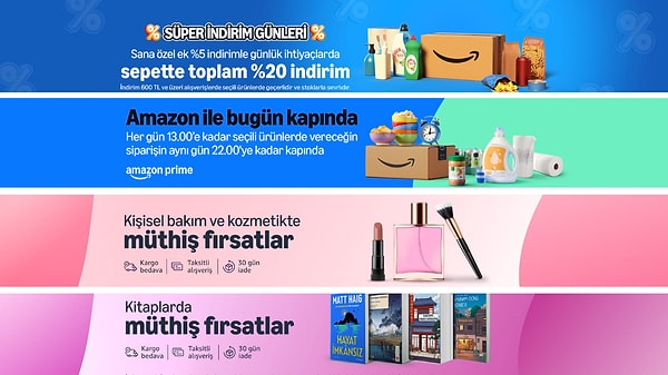 Amazon.com.tr kampanyaları ve detaylarına ulaşabileceğiniz linkler aşağıda 👇🏽