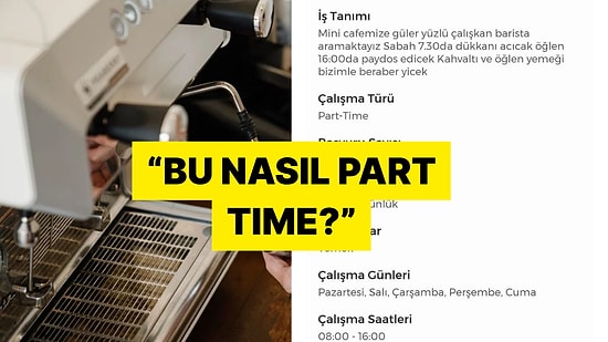 Bir Cafenin Verdiği "Part Time" Barista İlanı Tepkilerin Odağında