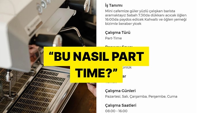 Bir Cafenin Verdiği "Part Time" Barista İlanı Tepkilerin Odağında