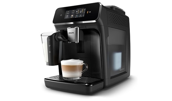 Ses koruması ve sessiz öğütme özelliğiyle Philips LatteGo Tam Otomatik Espresso Makinesi EP2331/10 modeli, önceki modellere göre %40 daha az gürültü çıkarıyor.