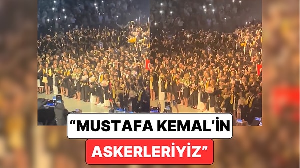 Bir Üniversitenin Mezuniyet Töreninde “Mustafa Kemal’in Askerleriyiz” Sloganları Atıldı